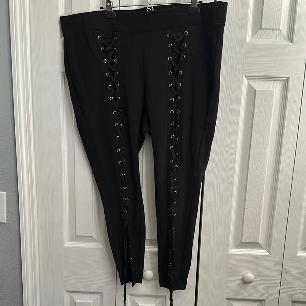 Torrid Black Lace-Up Pants 3x